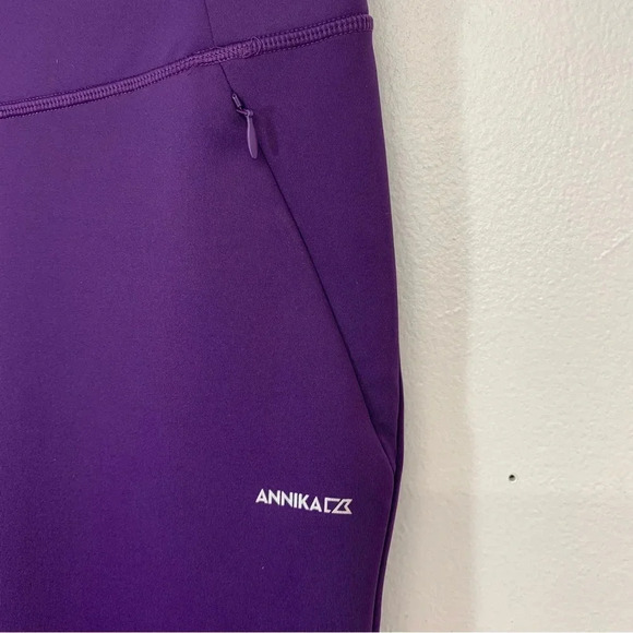 Annika CB Pants Woman Small Purple Dry Tech UPF 50 Pull On Pockets Golf Travel - Picture 4 of 14